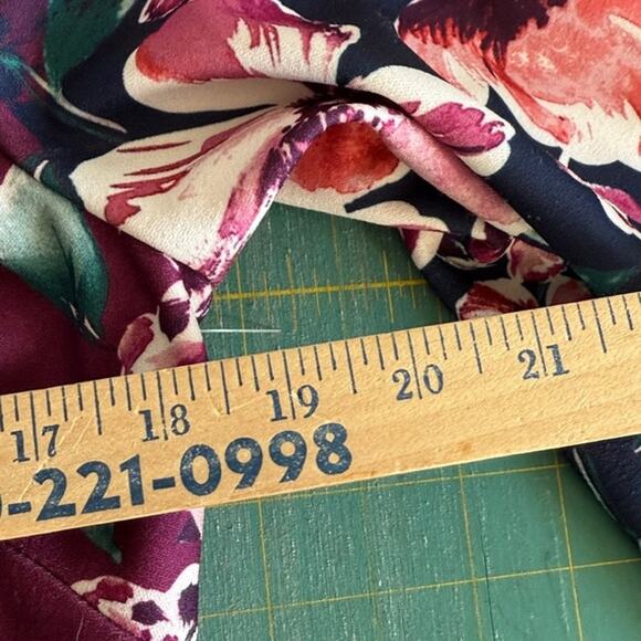 Jessica Howard A-Line Floral Lined Dress 3/4 Sleeves sz 12 Petite Cottagecore - Picture 4 of 5